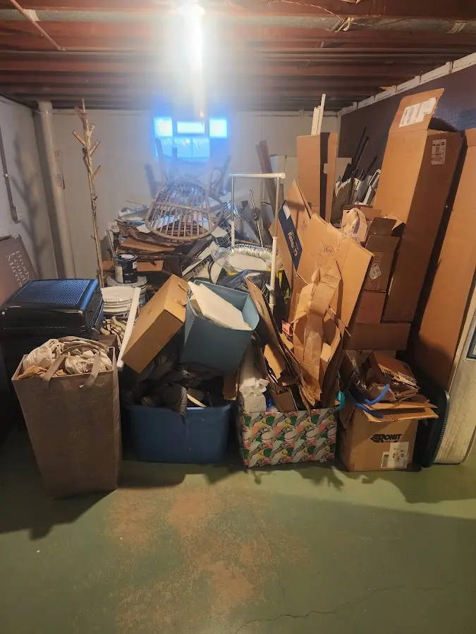 Roll-off dumpster container at job site for 4 Yard Dumpster Rental in North Bethesda